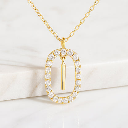 Damen Buchstaben Anhänger Modeschmuck goldfarben mit Strasskreis 43cm Kette  - verschiedene Buchstaben