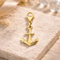 Charm Damen 925 Sterling Silber - vergoldet oder rhodiniert - Anker 25mm