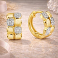 Damen Creolen 925 Sterling Silber vergoldet mit Zirkonia - 16mm