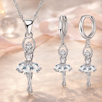 Schmuck Set aus 925er Sterling Silber, Dancing Ballerina