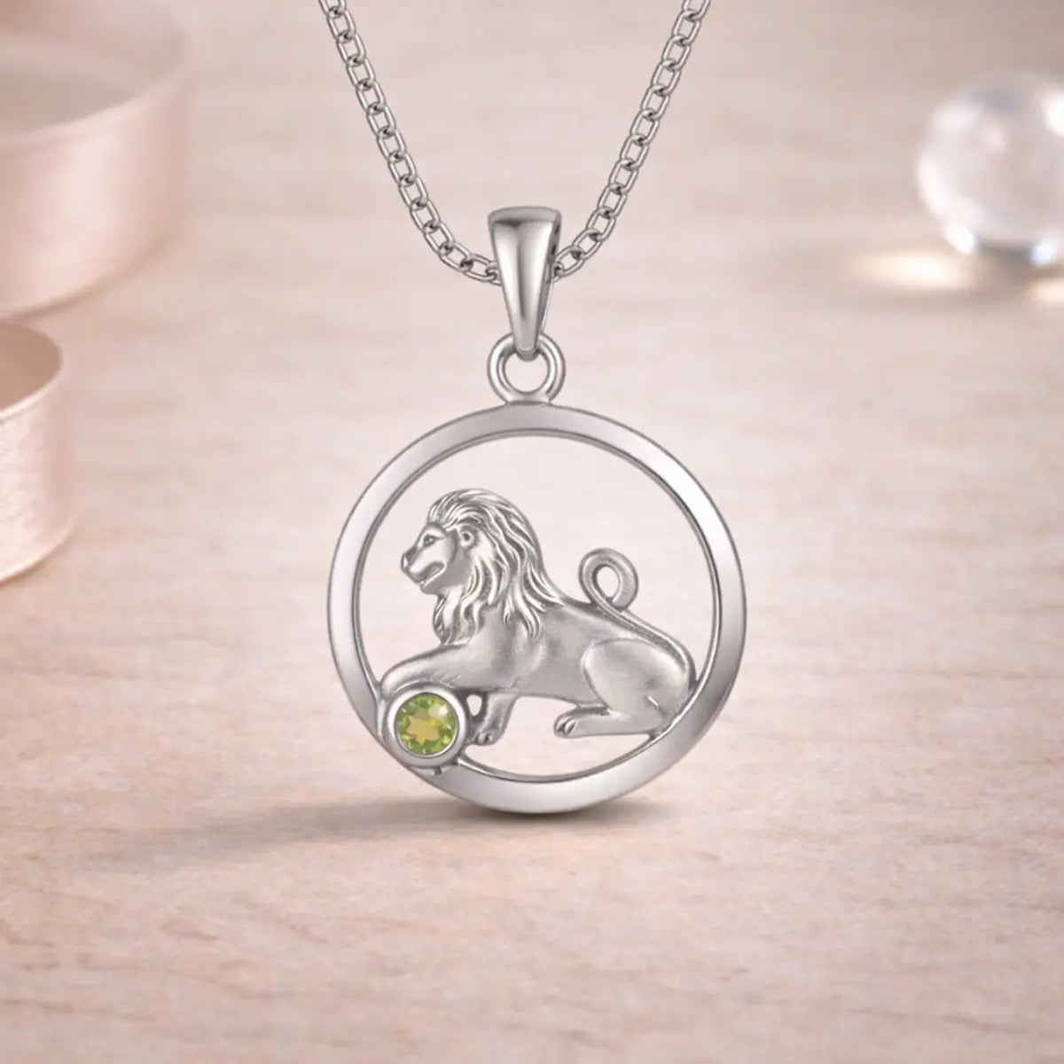 Sternzeichen Anhänger 925 Sterling Silber 1 Edelstein - Alle 12 Tierkreiszeichen