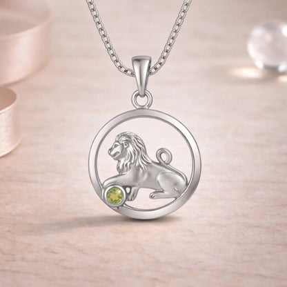 Sternzeichen Anhänger 925 Sterling Silber 1 Edelstein - Alle 12 Tierkreiszeichen