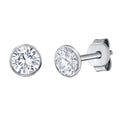 Ohrstecker 925 Sterling Silber rhodiniert Zirkonia 5mm - verschiedene Farben