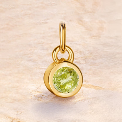 Anhänger aus 925er Sterling Silber, Geburtssteinanhänger - vergoldet