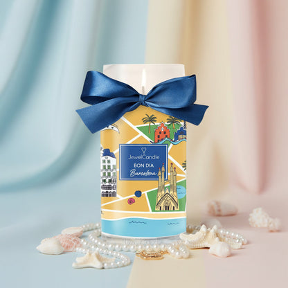 Juwelkerze mit Ohrringen - Duftkerze mit Schmucküberraschung