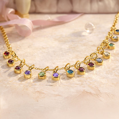 Anhänger aus 925er Sterling Silber, Geburtssteinanhänger - vergoldet