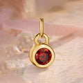 Anhänger aus 925er Sterling Silber, Geburtssteinanhänger - vergoldet