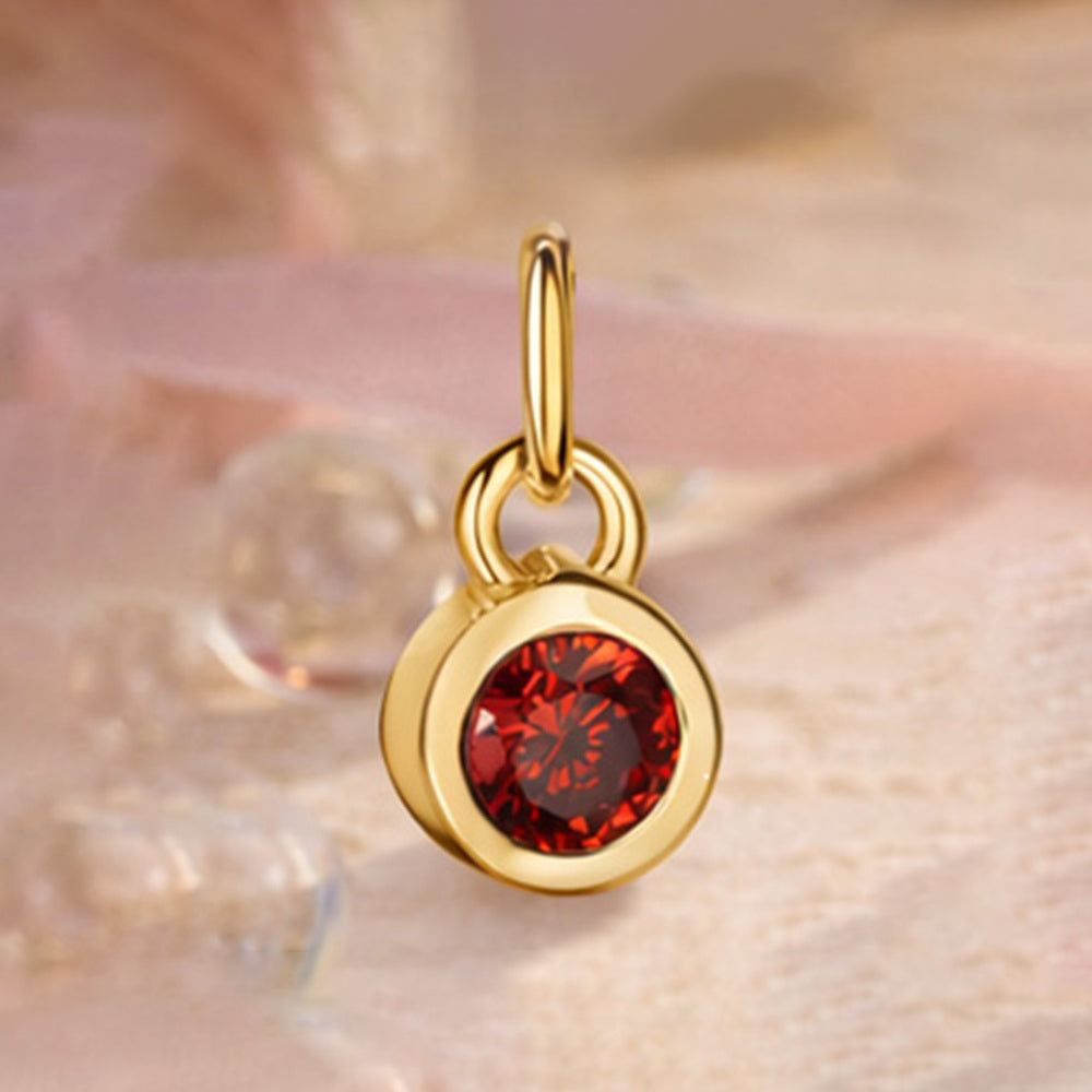 Anhänger aus 925er Sterling Silber, Geburtssteinanhänger - vergoldet