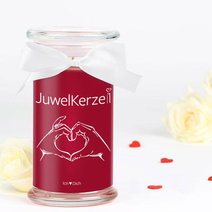 Juwelkerze mit Ring - Duftkerze mit Schmucküberraschung