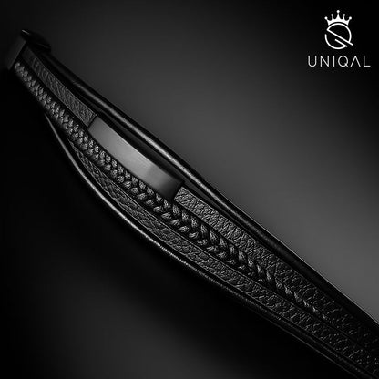 Black Plate Lederarmband Herren