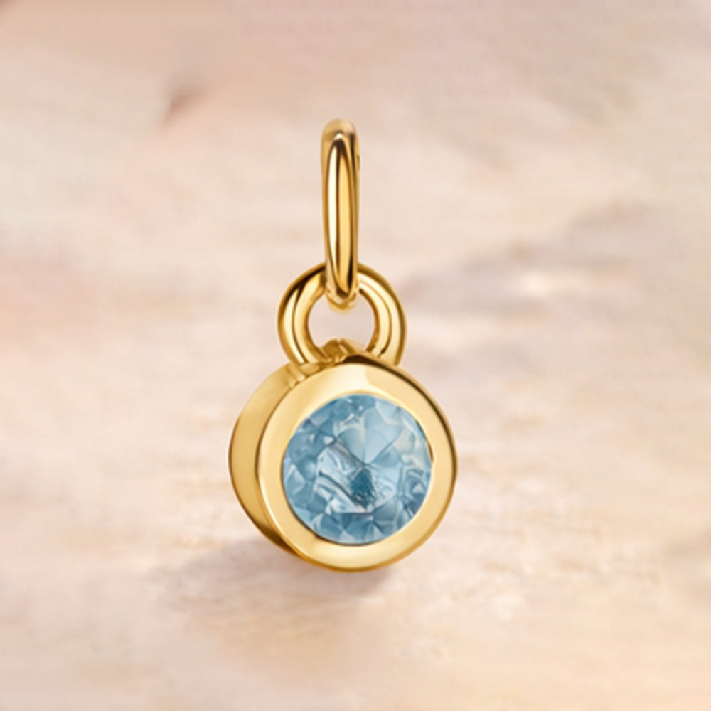 Anhänger aus 925er Sterling Silber, Geburtssteinanhänger - vergoldet