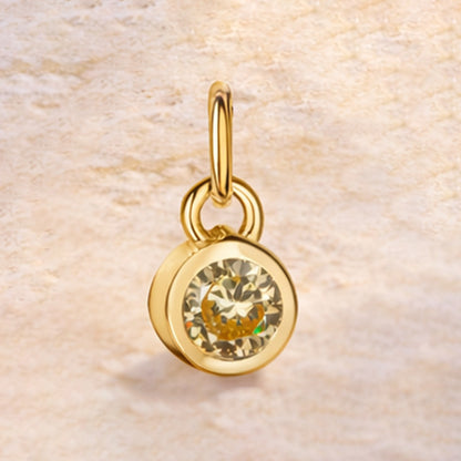 Anhänger aus 925er Sterling Silber, Geburtssteinanhänger - vergoldet