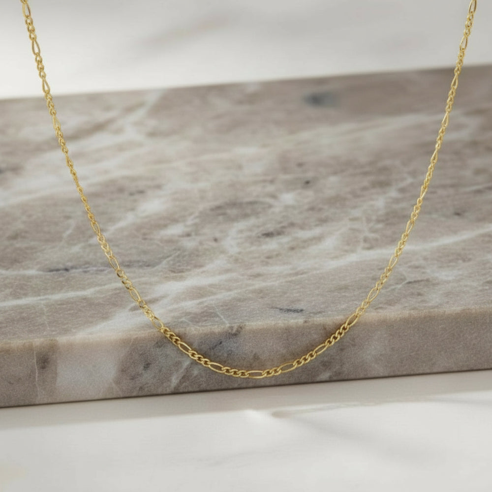 Halskette / Figarokette aus 333er Gold, verschiedene Längen