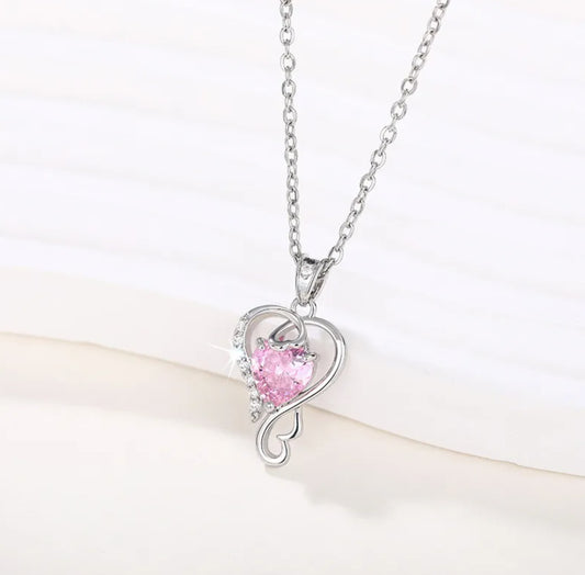 Kette mit Anhänger aus Edelstahl, Romantic Heart