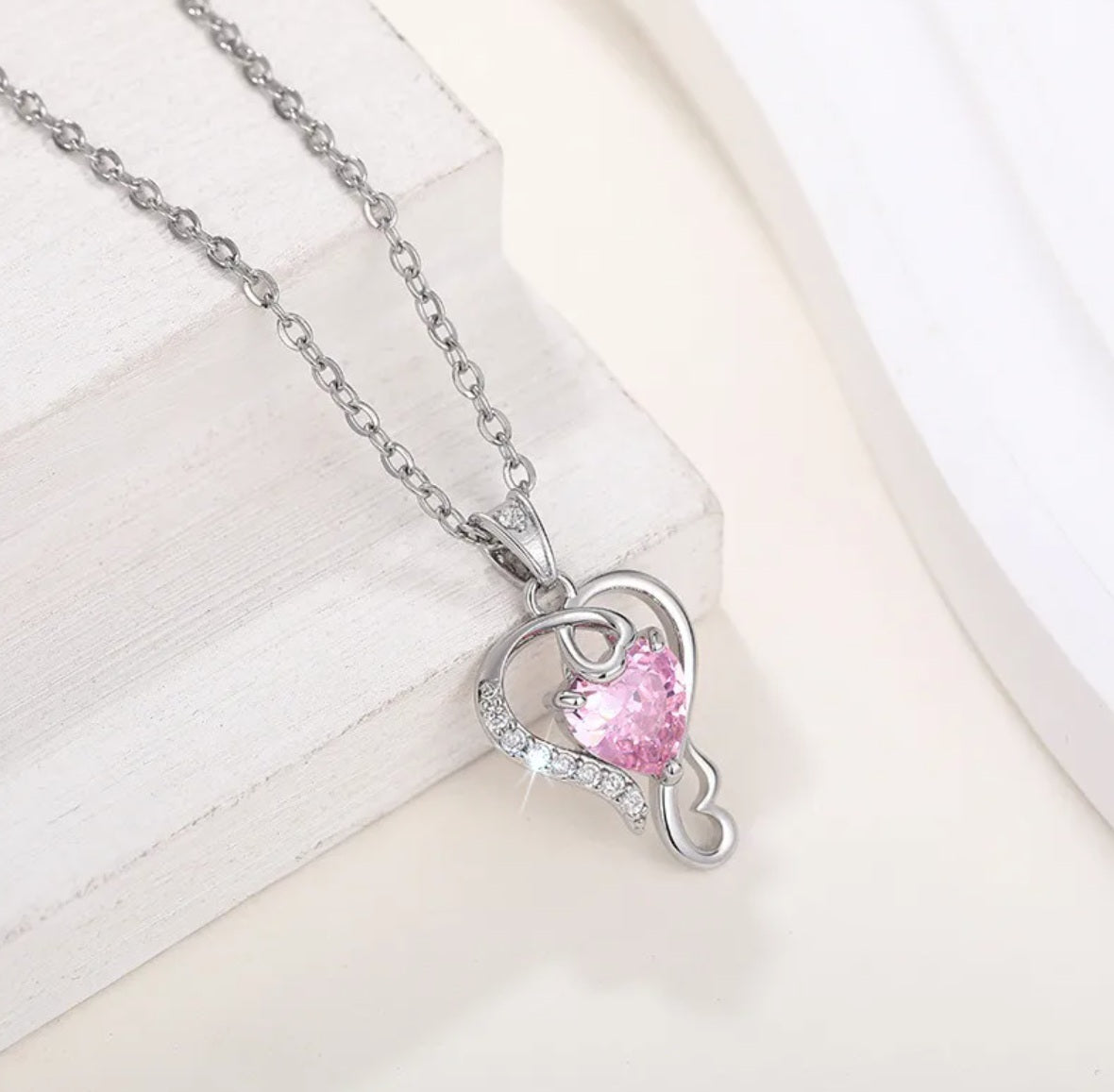 Kette mit Anhänger aus Edelstahl, Romantic Heart