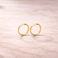 Damen Creolen 333 Gelbgold glänzend 2mm klassisch - verschiedene Größen