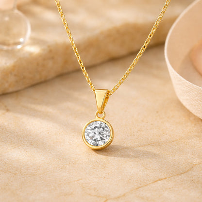 Damen 585 Goldkette mit Zirkoniaanhänger