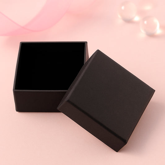 Schmucketui in Schwarz, 6,5cm x 6,5cm x 2cm
