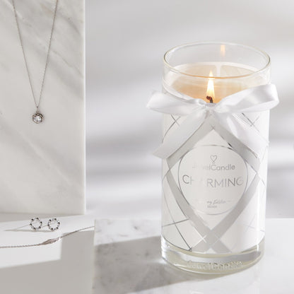 Juwelkerze mit Ohrringen - Duftkerze mit Schmucküberraschung