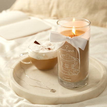 Juwelkerze mit Ohrringen - Duftkerze mit Schmucküberraschung