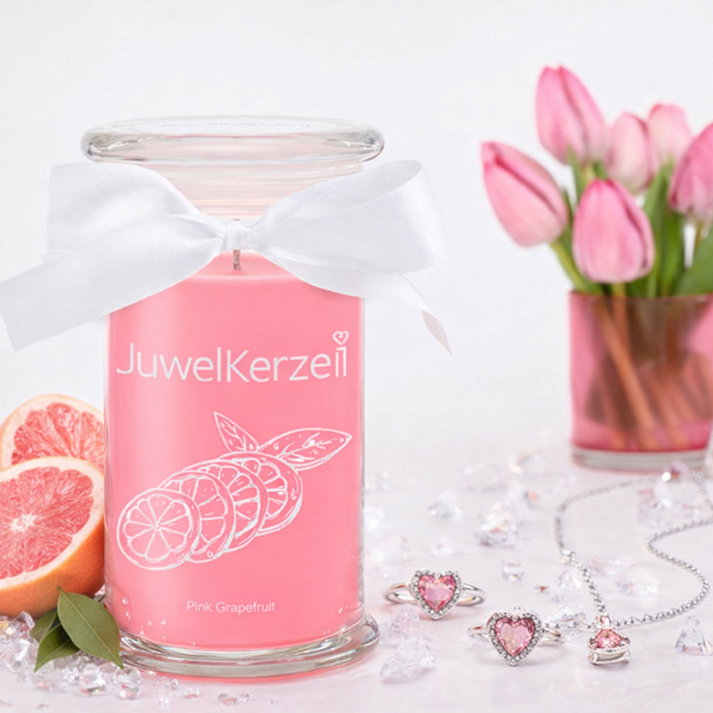 Juwelkerze mit Ring - Duftkerze mit Schmucküberraschung