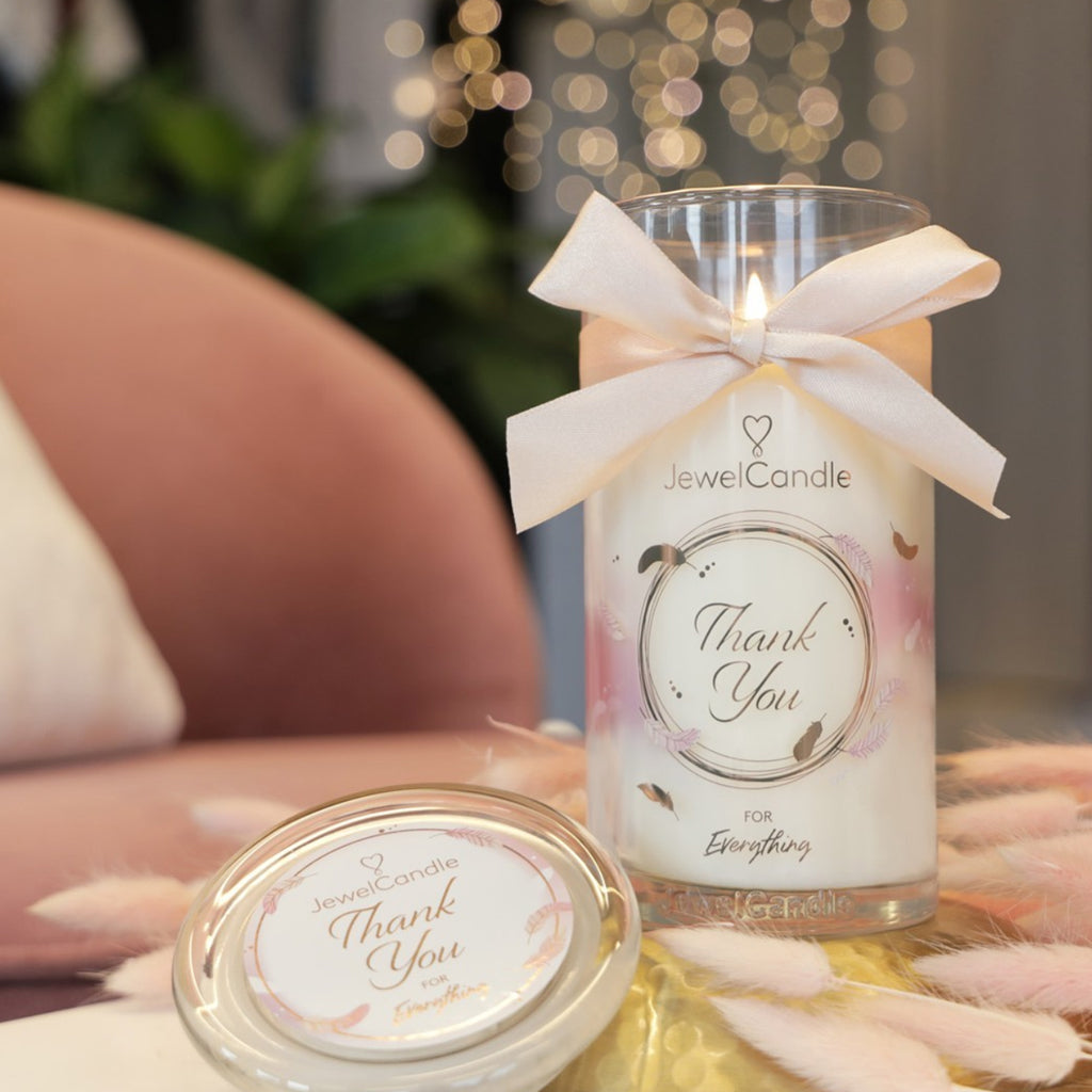 Juwelkerze mit Ohrringen - Duftkerze mit Schmucküberraschung