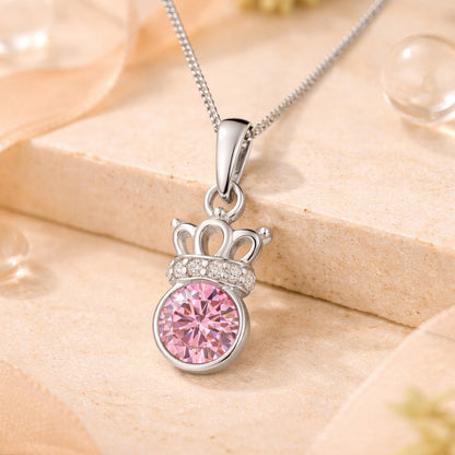 Kinder Kronen-Kette aus 925 Sterling Silber mit Zirkonia
