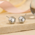 Damen Ohrstecker Modeschmuck geometrisch Kugel facettiert silberfarben goldfarben - 8mm