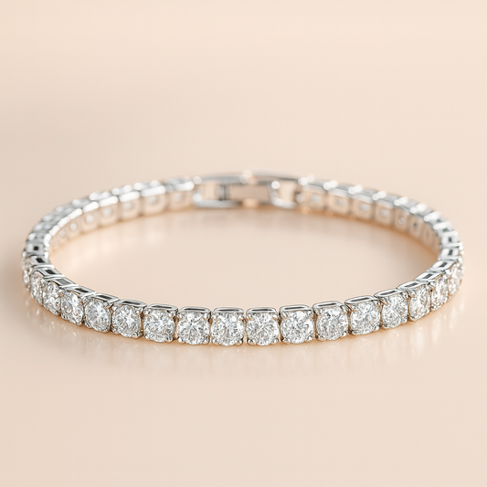 Armband aus 925er Sterling-Silber, Tennisarmband mit Zirkonia, 19cm