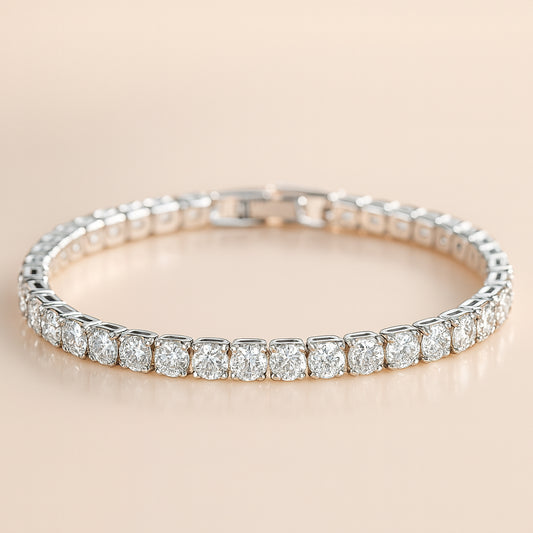 Armband aus 925er Sterling-Silber, Tennisarmband mit Zirkonia, 19cm