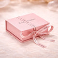 Schmuck Etui Geschenkbox rosa mit Schleife - 9x9x3,5cm