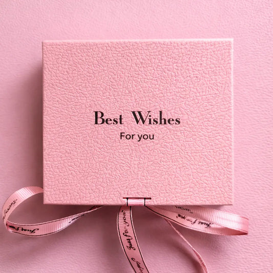 Schmuck Etui Geschenkbox rosa mit Schleife - 9x9x3,5cm